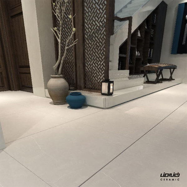 سرامیک گالاردو خانه من 80*80 پرسلان کرم و طوسی مات